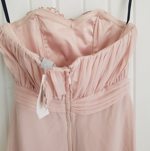 H&M Womens Size 4 Chiffon Maxi Strapless Special Occasion Evening Formal Dress - Picture 4 of 6
